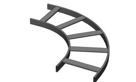 Coude en E pour glissières de câbles