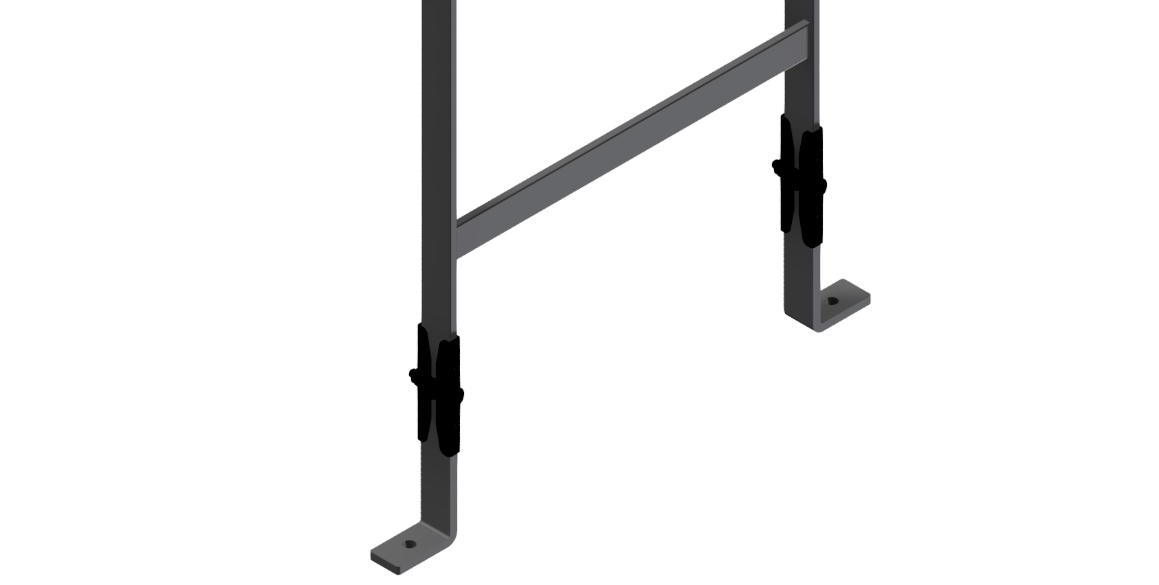 Kit avec pieds pour glissière de câbles