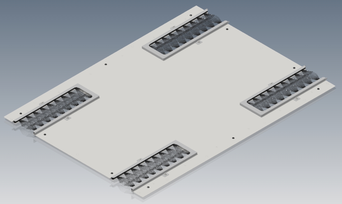 Panneau supérieur plein pour XHM avec ouverture brossée