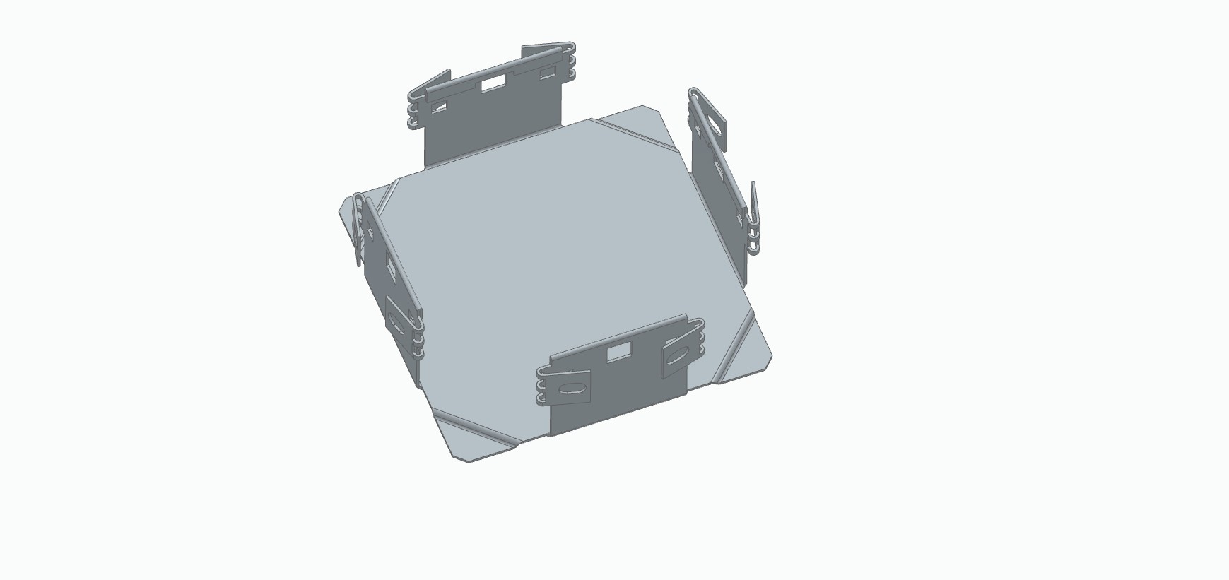 Section transversale du plateau maillé