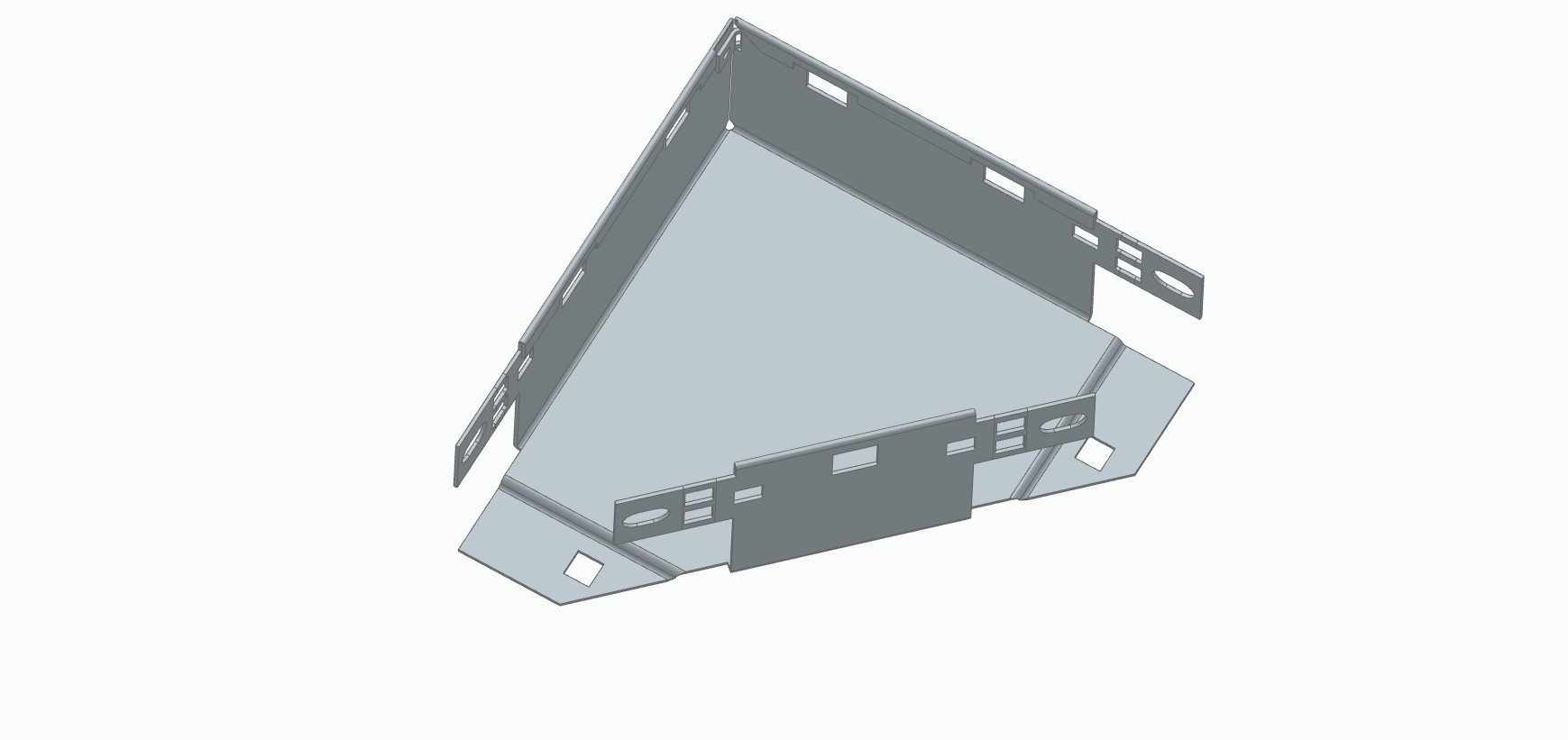 Plateau en treillis métallique coude- Horizontal