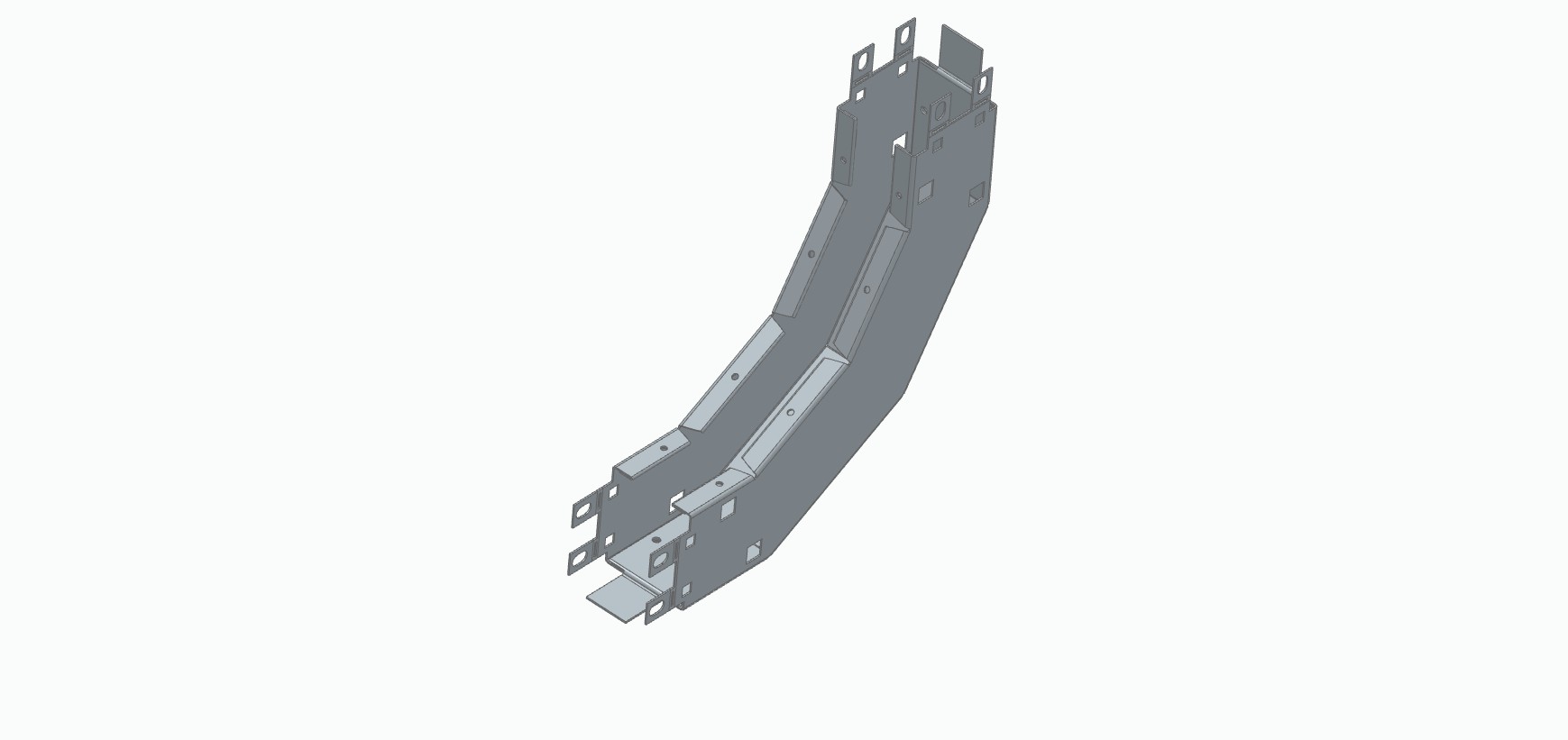 Coude vers le haut de plateau maillé-section
