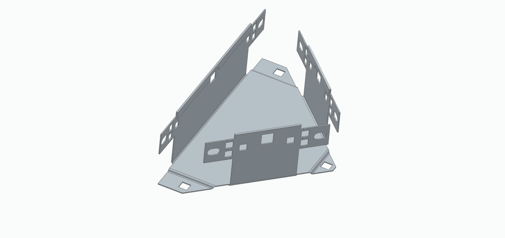 Plateau maillé section T